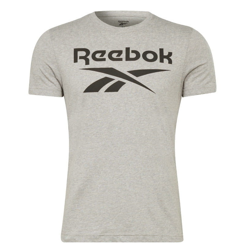 Reebok Logo Graphic playera para hombre, gris, pequeño Reebok Camiseta  gráfica