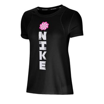 camiseta nike icon clash run gx mujer negro