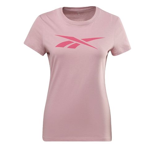 Camiseta reebok essentials vector graphic tee mujer rosado