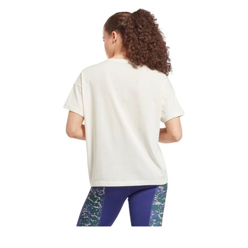 Camiseta reebok modern safari graphic tee mujer blanco hueso