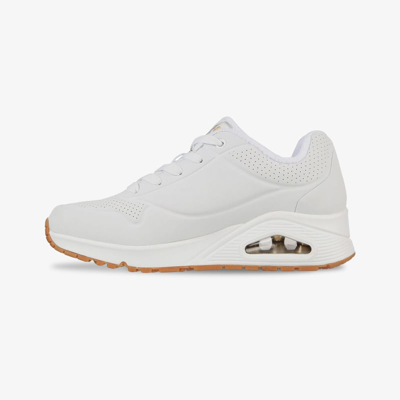 Tenis skechers uno metalic-love blanco