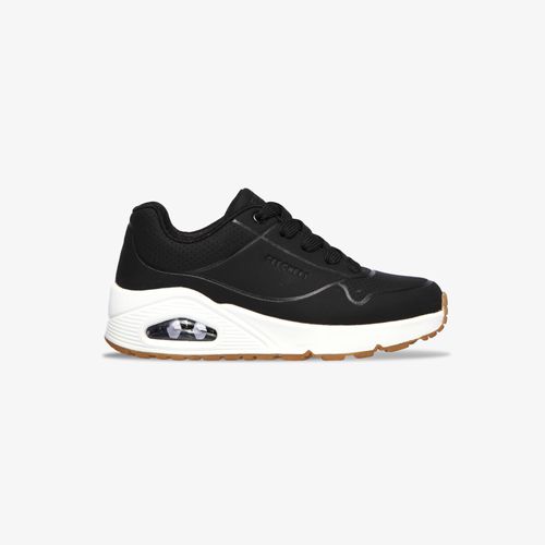 Tenis skechers Uno-stand on air niño negro-blanco