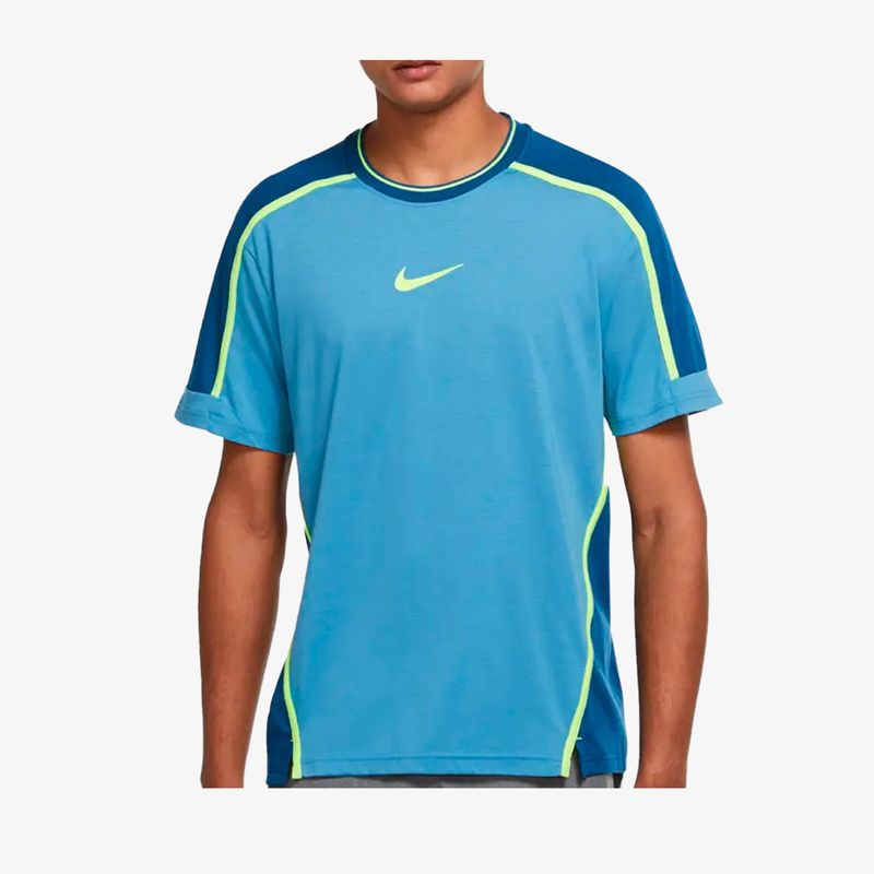 Camiseta Nike Hombre Azul Verde