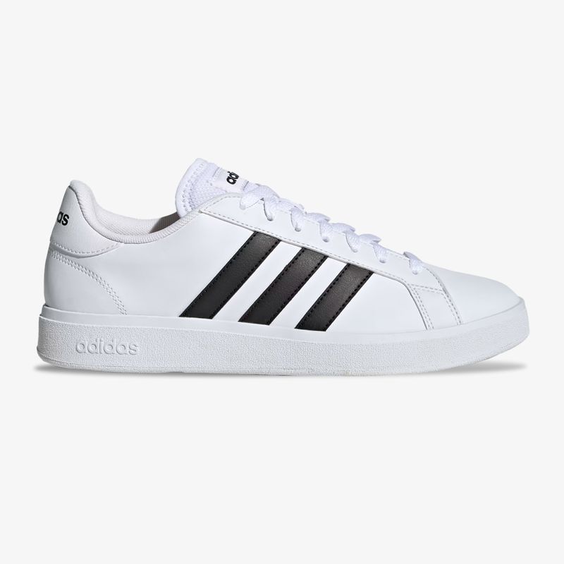 Tenis adidas negro online con blanco