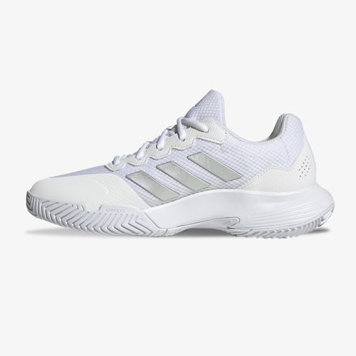 Tenis Adidas Game Court 2 0 Unisex Blanco Plateado