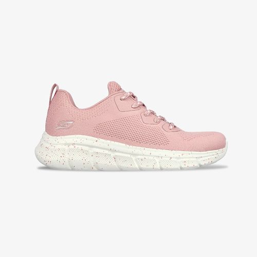 Tenis Skechers Bobs Squad Chaos Mujer Rosado Blanco