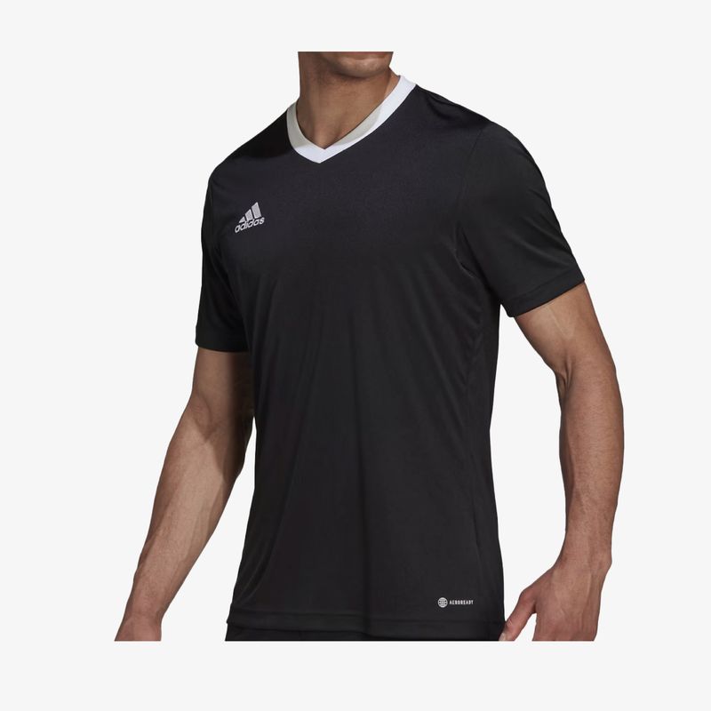 Camiseta Adidas Entrada 22 Hombre Negro Blanco