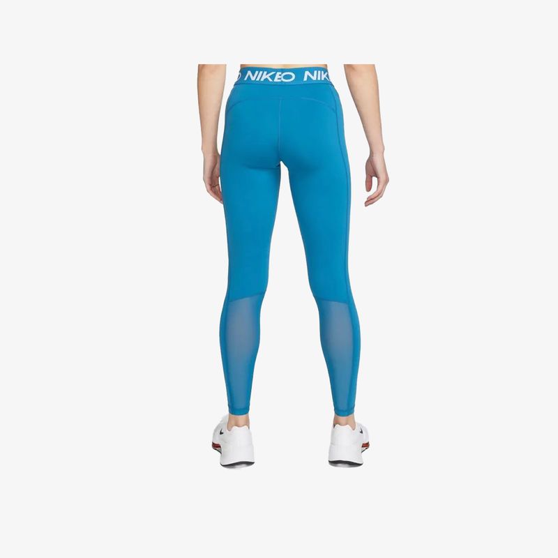 Licra Larga Training Nike Mujer Azul Blanco