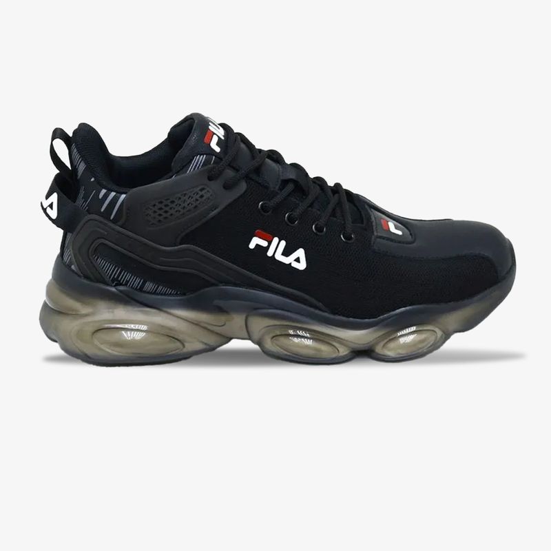 Zapatos fila hotsell hombre negro gris