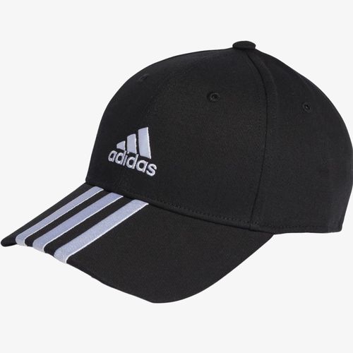 Gorra Adidas Beisbol Rayas Sarga Unisex Negro Blanco