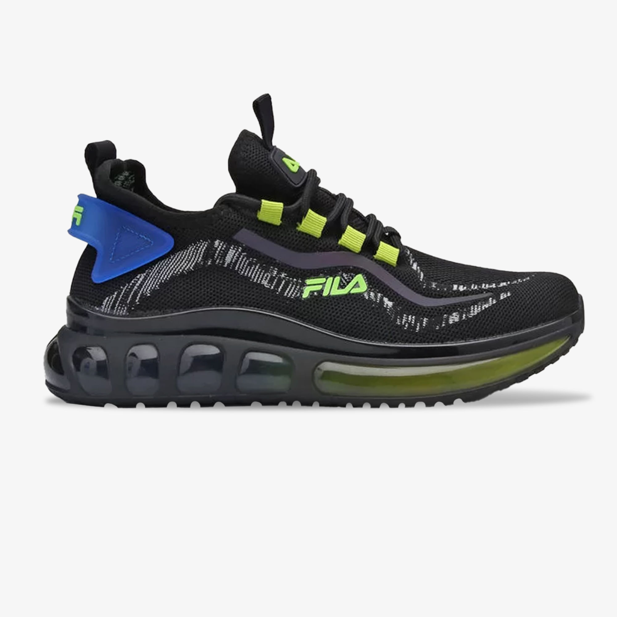 Tenis Fila Furbo Hombre Negro Azul