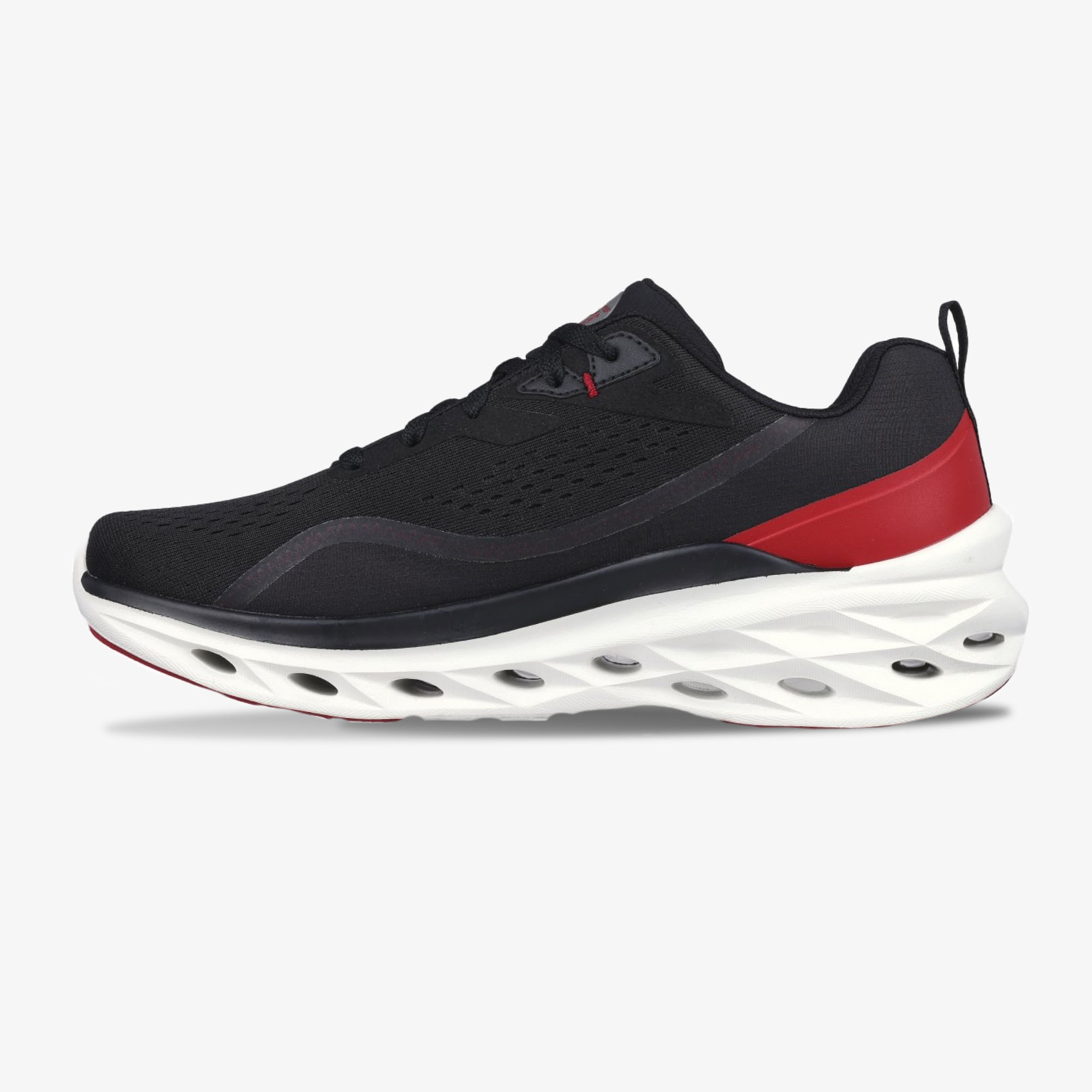 Zapatos skechers clearance hombre negro rojos