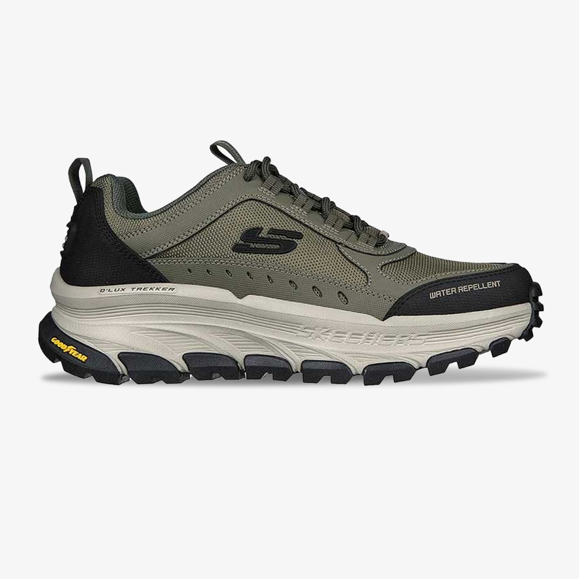 Zapatos skechers 2024 hombre negro verde