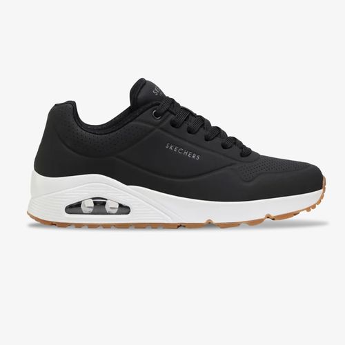 Tenis Skechers Uno Stand Hombre Negro Blanco