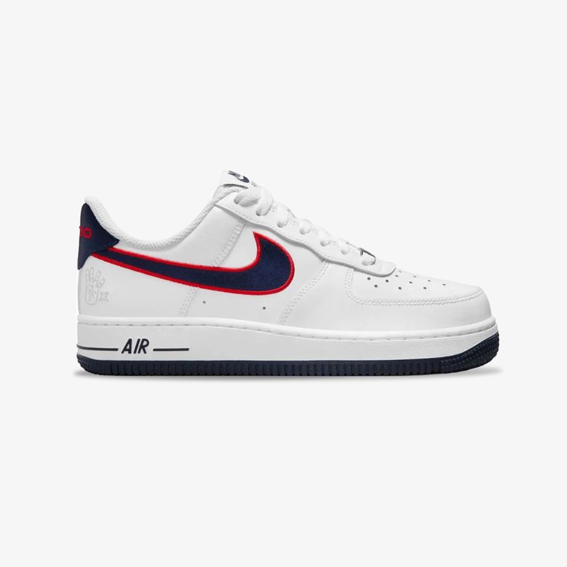 Tenis Nike Air Force 1 Mujer Blanco Azul Rojo