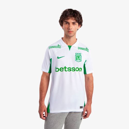 Camiseta Nike Atlético Nacional Visitante 2024 Hombre Blanco