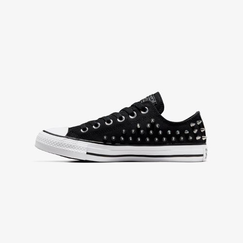 Tenis Converse Chuck Taylor Mujer Negro Plateado