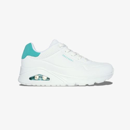 Tenis Skechers Uno Pop Back Mujer Blanco Verde