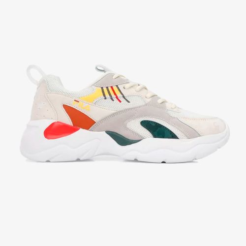 Tenis Fila Bister Hombre Beige Rojo Verde