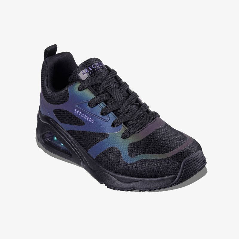 Tenis Skechers Tres Air Uno Mujer Negro Azul