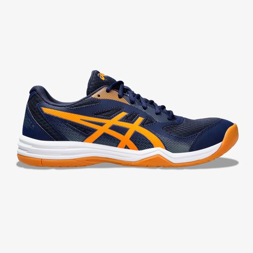 Tenis Asics Indoor Hombre Negro Naranja