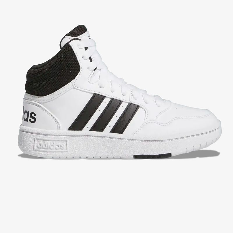 Botas Adidas Hoops Mid Hombre Blanco Negro