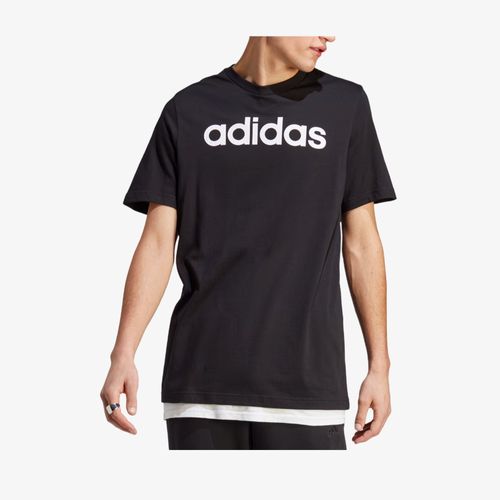 Camiseta Adidas Essensials Hombre Negro Estampado