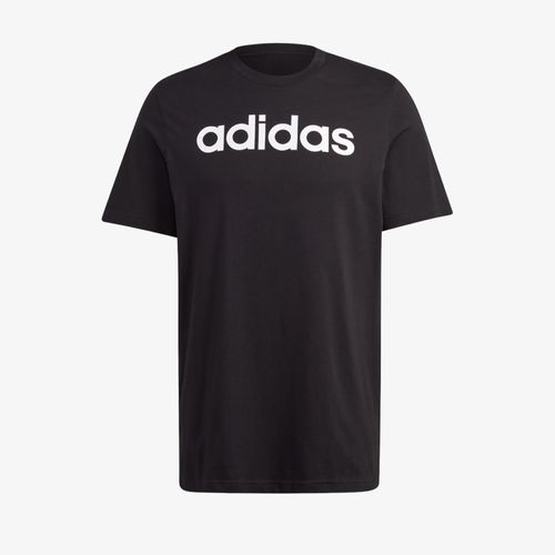 Camiseta Adidas Essensials Hombre Negro Estampado