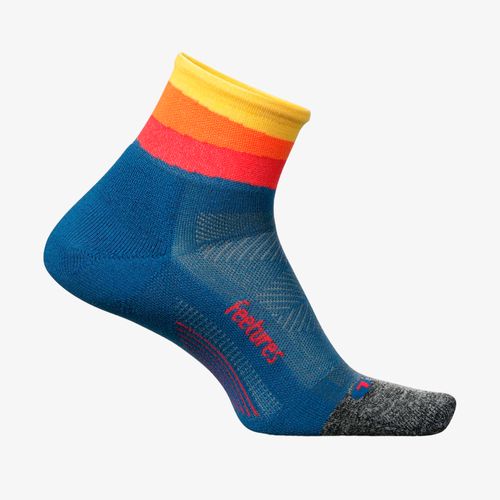 Medias Feetures Ultra Light Quaerter Unisex Azul Multicolor