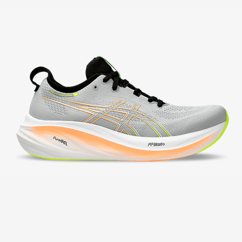 Tenis Asics Gel Nimbus 26 Hombre Gris Naranja