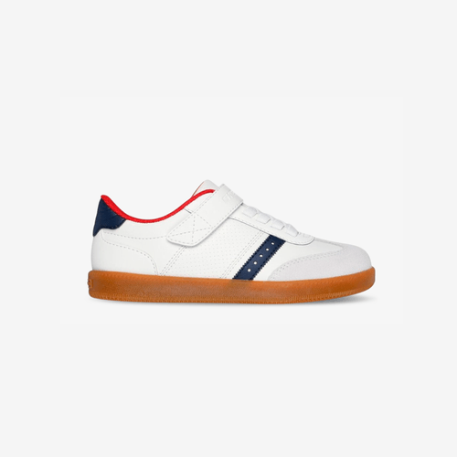 Tenis Zinger Street Nino Blanco Rojo