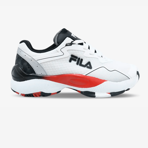 Tenis Fila Court Control Hombre Blanco Negro