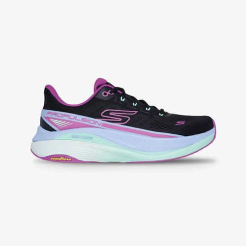 Tenis Skechers Mujer Max Cushioning Propulsion Negro Rosado