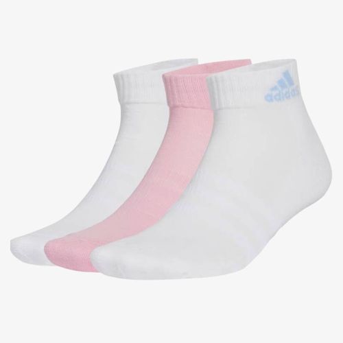 Medias Adidas 3p Blanco Rosado