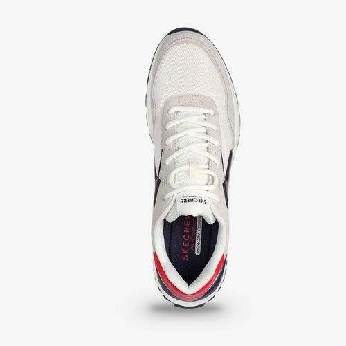 Tenis Skechers Fury Lace Hombre Blanco Azul