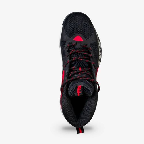 Tenis Fila Hoops Hombre Negro Rojo
