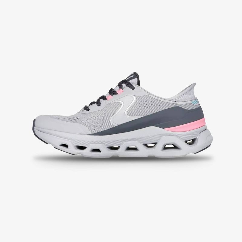 Skechers Mujer Hands Free Zapatos Casuales Skechers Glide-Step Flex  Cosmic Spirit Mujer Gris/Rosa For Women