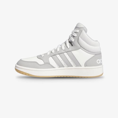 Tenis Adidas Hoops 3.0 Mid Classic Mujer Blanco Gris