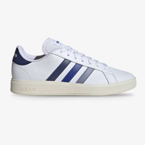 Tenis Grand Court Base 2.0 Hombre Blanco Azul