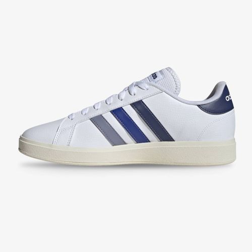 Tenis Grand Court Base 2.0 Hombre Blanco Azul
