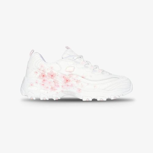 Tenis Skechers D'Lites Mujer Blanco Estampado
