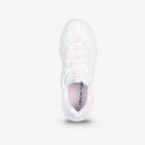 Tenis Skechers D'Lites Mujer Blanco Estampado