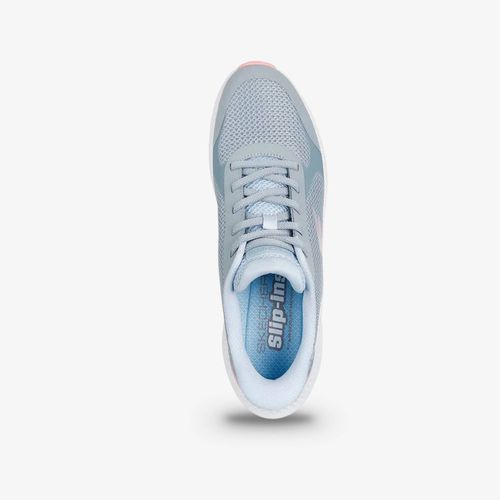 Tenis Skechers Go Run Consistent 2.0 Mujer Gris Rosado