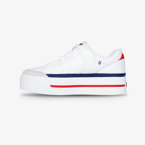 Tenis Skecher Camdenn Mujer Blanco Rosado