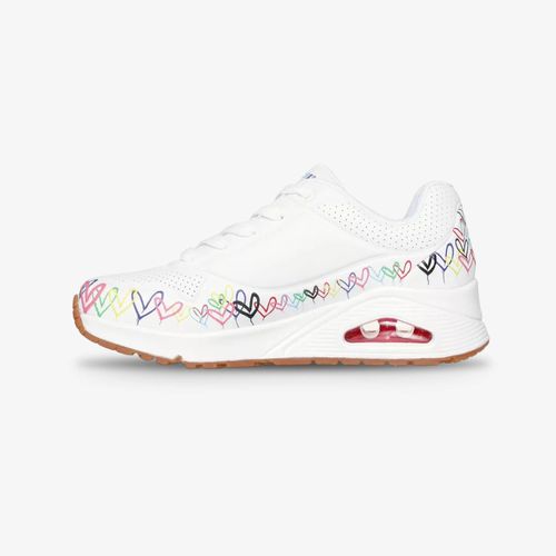 Tenis Skechers Uno Love All Around Mujer Blanco Multicolor