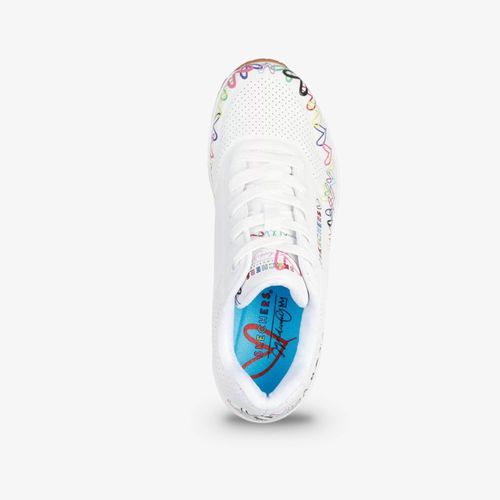 Tenis Skechers Uno Love All Around Mujer Blanco Multicolor