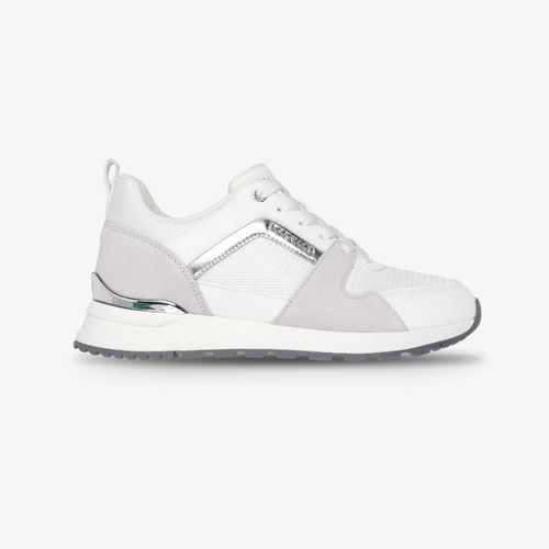 Tenis Skechers Runway Mujer Blanco Plateado