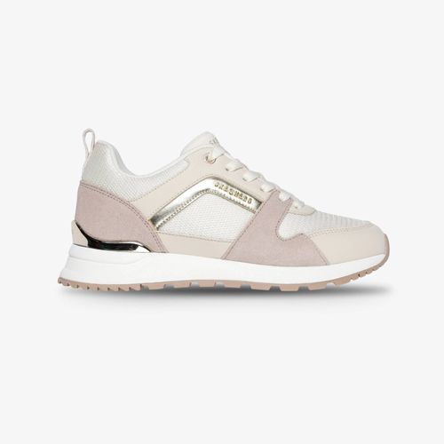 Tenis Skechers Runway Mujer Blanco Dorado