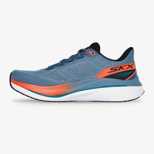 Tenis Skechers Max Cushioning Propulsion Hombre Azul Naranja