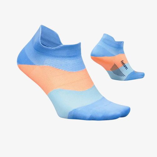 Medias Feetures Elite Light Cushion Azul Naranja